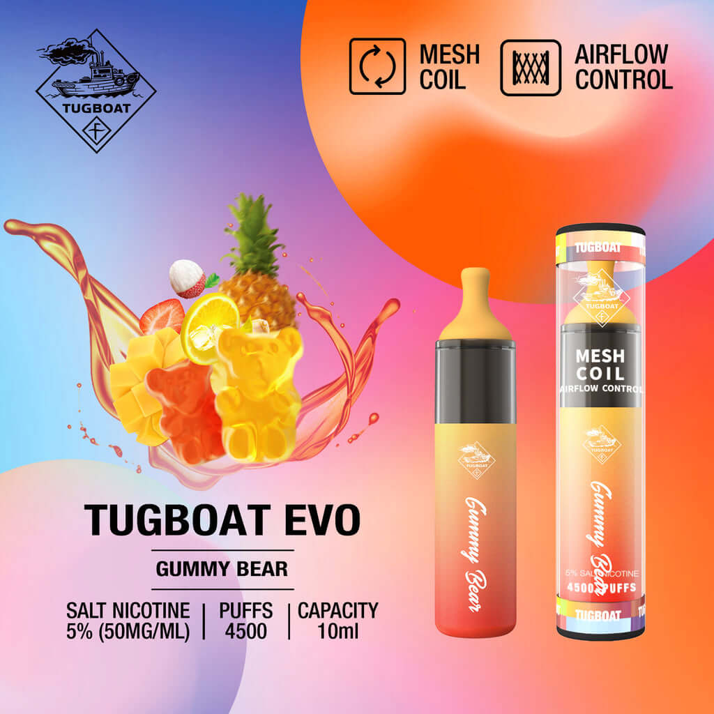 Tugboat EVO - Gummy Bear Disposable Vape (4500 Puffs)